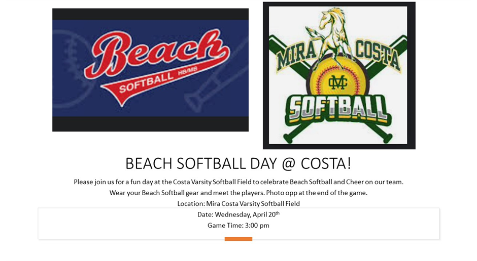 Beach Softball Day at Mira Costa